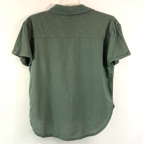 Lucky Brand Green V-Neck Knit Top Size Medium - Picture 2 of 5